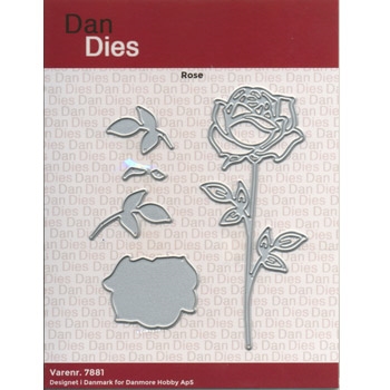  Dan Dies Rose med baggrund Ca 4x10,2cm